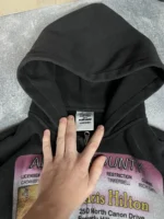 Allure County Paris Hilton black zip hoodie